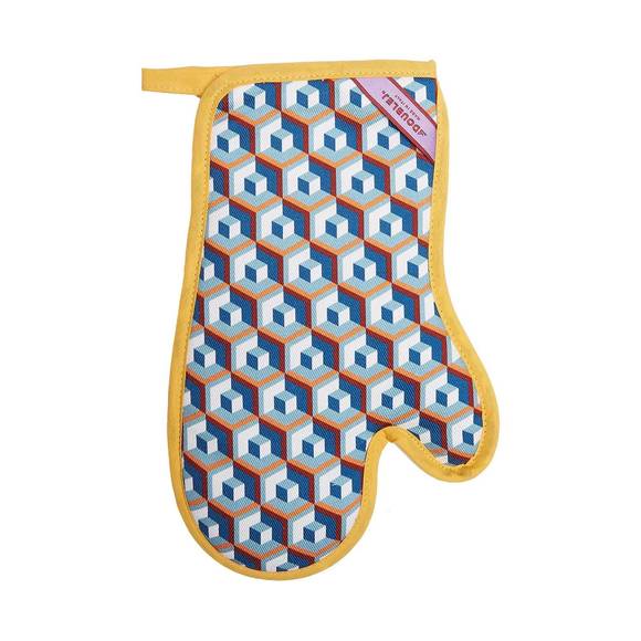 NEW LA DOUBLEJ oven glove and pot holder set in cubi blu - Picture 2 of 3